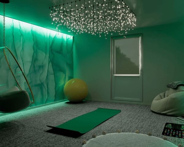 Foldable modular meditation house interior-1